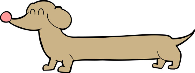 cartoon dachshund