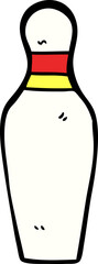 cartoon doodle bowling pin