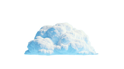Fototapeta premium Blue Fluffy Cloud Illustration on a Transparent Background