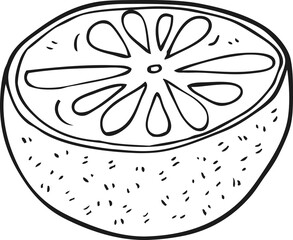 black and white cartoon half melon