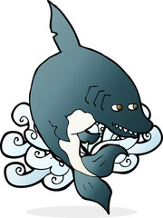 funny cartoon shark