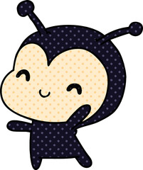 cartoon kawaii of a cute lady bug