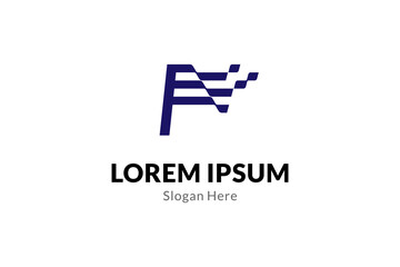 racing flag logo icon design template in flat style