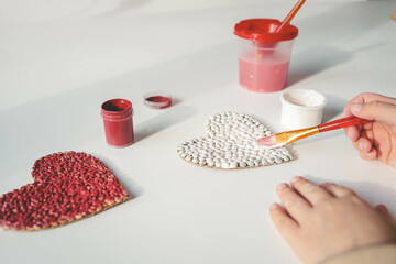 Children's creativity for Valentine's Day and Mother's Day