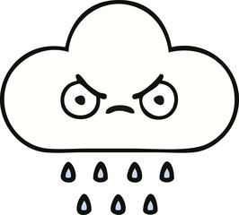 cute cartoon rain cloud