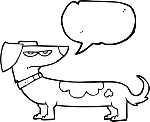 speech bubble cartoon annoyed dog