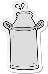 sticker of a cartoon milk barrel