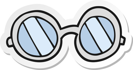 sticker of a cartoon glasses