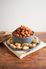 Roasted peanut with caramel or garapiñado, candy traditional from mexico