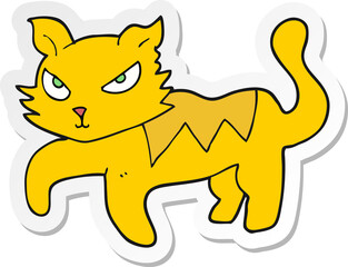 sticker of a cartoon cat