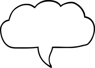 line drawing cartoon cloud speech bubble