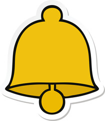 Fototapeta premium sticker of a cute cartoon brass bell