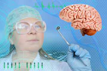 Electronic chip, bug in scientist's hand, Successful implantation of wireless chip into human...