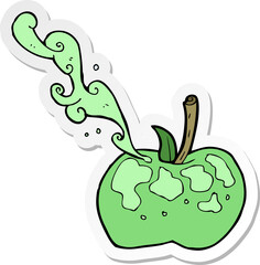 sticker of a cartoon apple