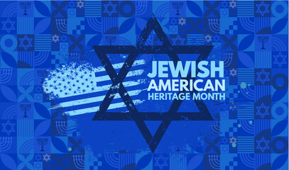 Jewish American Heritage Month. Poster, card, banner and background