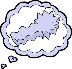 thought bubble cartoon shooting star