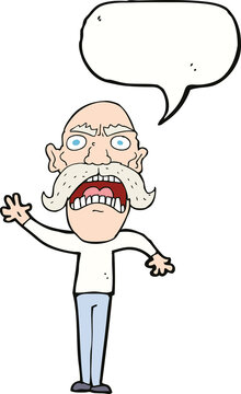 recommend clip art: cartoon angry old man with speech bubble