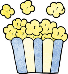 cartoon doodle popcorn