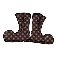 cartoon shiny army boots
