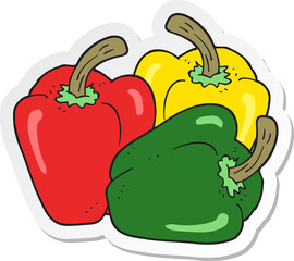 sticker of a cartoon peppers