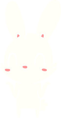 cute flat color style cartoon rabbit