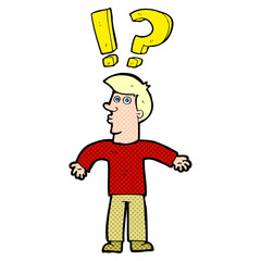 cartoon confused man