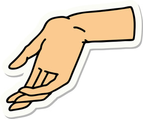 Obraz premium tattoo style sticker of a hand