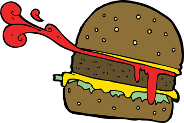 cartoon burger