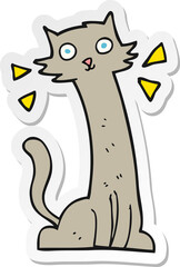 sticker of a cartoon cat