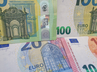 Euro banknotes European Union currency