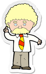 sticker of a cartoon teacher