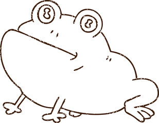 Toad Charcoal Drawing