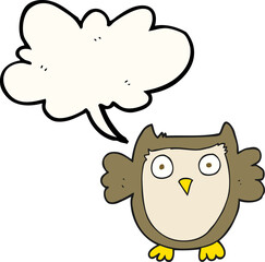 speech bubble cartoon owl