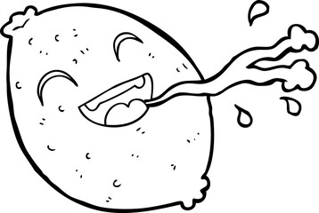 cartoon squirting lemon