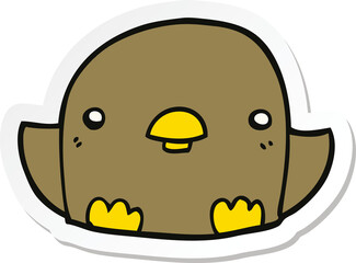 sticker of a cartoon chick