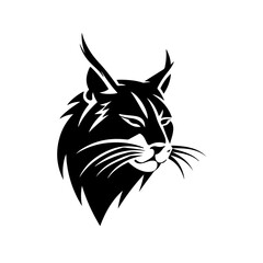 Fototapeta premium Bobcat Logo Monochrome Design Style