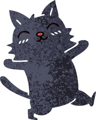 quirky retro illustration style cartoon cat