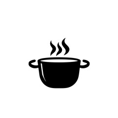 Boiling Pan Logo Monochrome Design Style