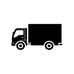 Box Truck Logo Monochrome Design Style
