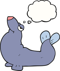 thought bubble cartoon proud seal