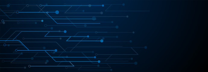 Abstract illustration with a pattern of dots connected by lines, white on a blue background