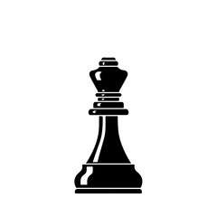 Obraz na płótnie Canvas chess piece Logo Monochrome Design Style