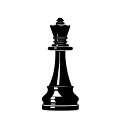 Chess queen piece Logo Monochrome Design Style