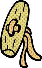 cartoon doodle old wooden button