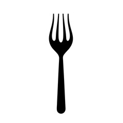 Fork Black Logo Monochrome Design Style
