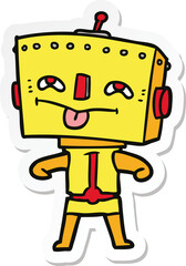 sticker of a cartoon robot