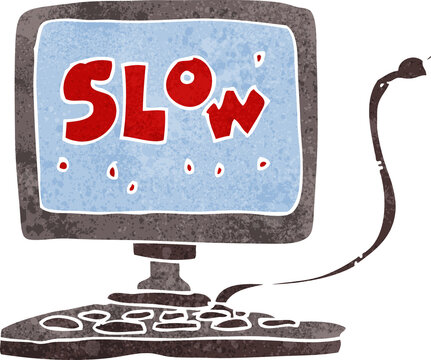 cartoon slow computer