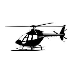Helicopter Future Logo Monochrome Design Style