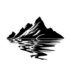 Lake Logo Monochrome Design Style
