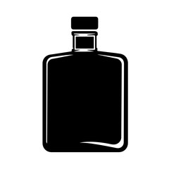Liquor Flask Logo Monochrome Design Style